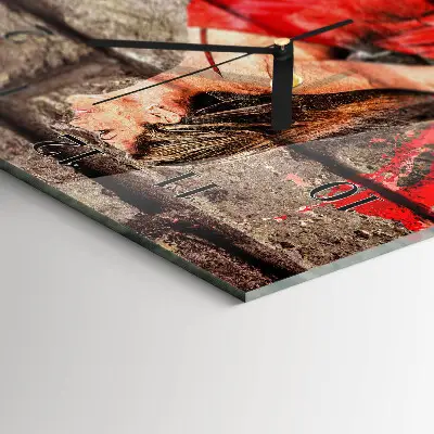 Decoratieve glazen klok verticaal Baksteen