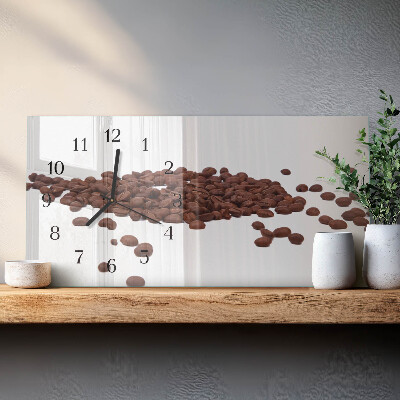 Rechthoekig klok glas met opdruk horizontaal Cafeïne in bonen