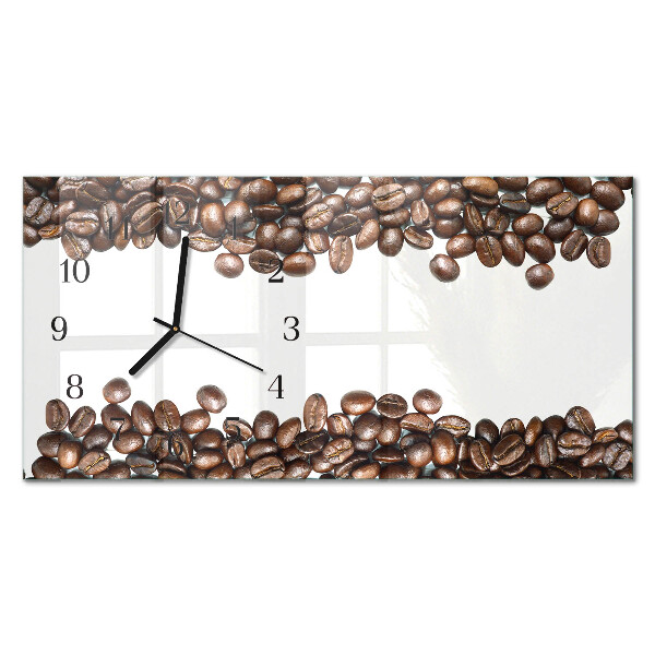 Rechthoekig klok glas met opdruk horizontaal Koffiegrondstof