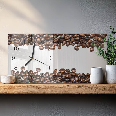 Rechthoekig klok glas met opdruk horizontaal Koffiegrondstof