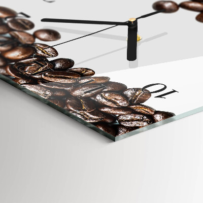 Rechthoekig klok glas met opdruk horizontaal Koffiegrondstof