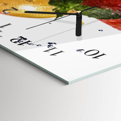 Wandklok glas langwerpig horizontaal Sappige oogst