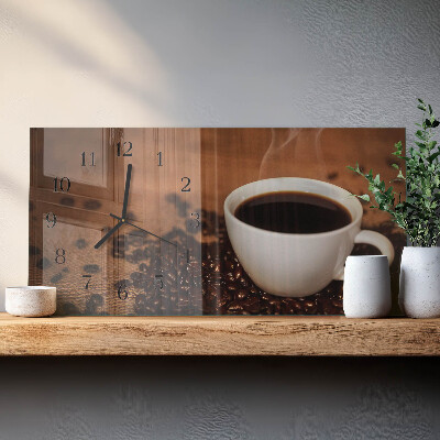 Glazen klok horizontaal Warme koffie-infusie
