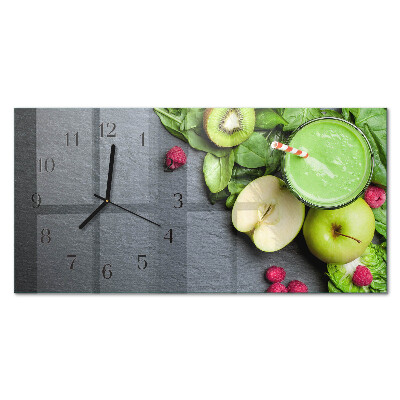 Rechthoekig klok glas met opdruk horizontaal Fruitcocktail