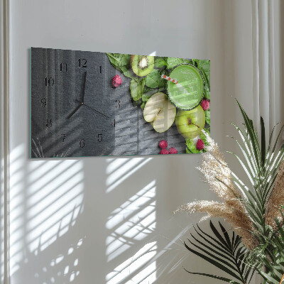 Rechthoekig klok glas met opdruk horizontaal Fruitcocktail