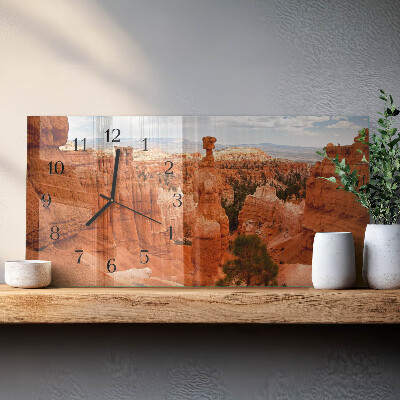 Rechthoekige glazen klok horizontaal Bryce Canyon
