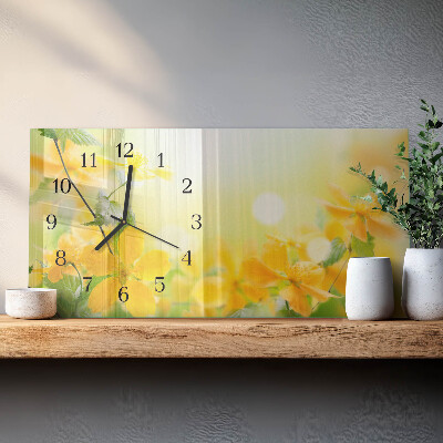 Rechthoekig klok glas met opdruk horizontaal Snijbloemen