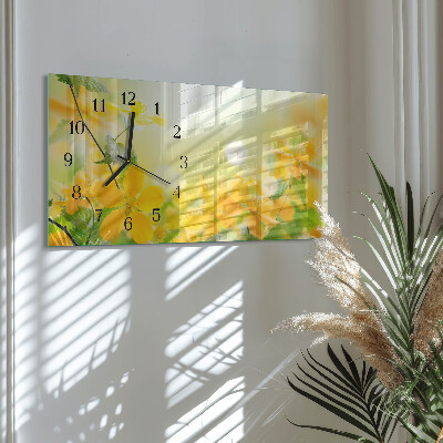 Rechthoekig klok glas met opdruk horizontaal Snijbloemen
