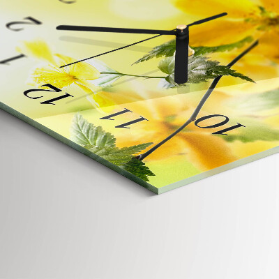 Rechthoekig klok glas met opdruk horizontaal Snijbloemen