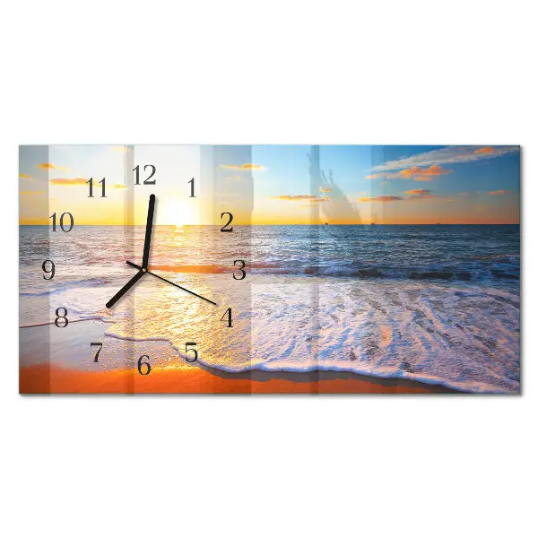 Rechthoekig klok glas met opdruk horizontaal Avondgloed