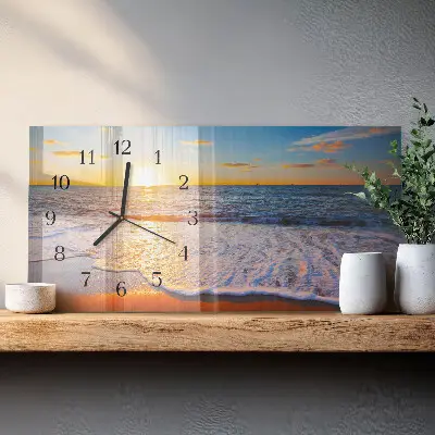 Rechthoekig klok glas met opdruk horizontaal Avondgloed