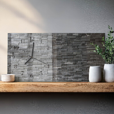Rechthoekig klok glas met opdruk horizontaal Stenen constructie