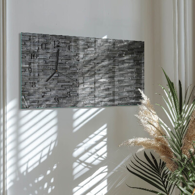 Rechthoekig klok glas met opdruk horizontaal Stenen constructie