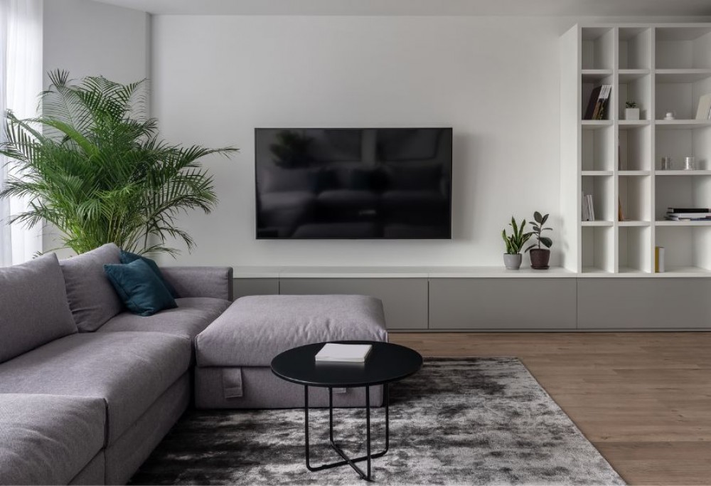 TV-muur in de woonkamer - inspiraties