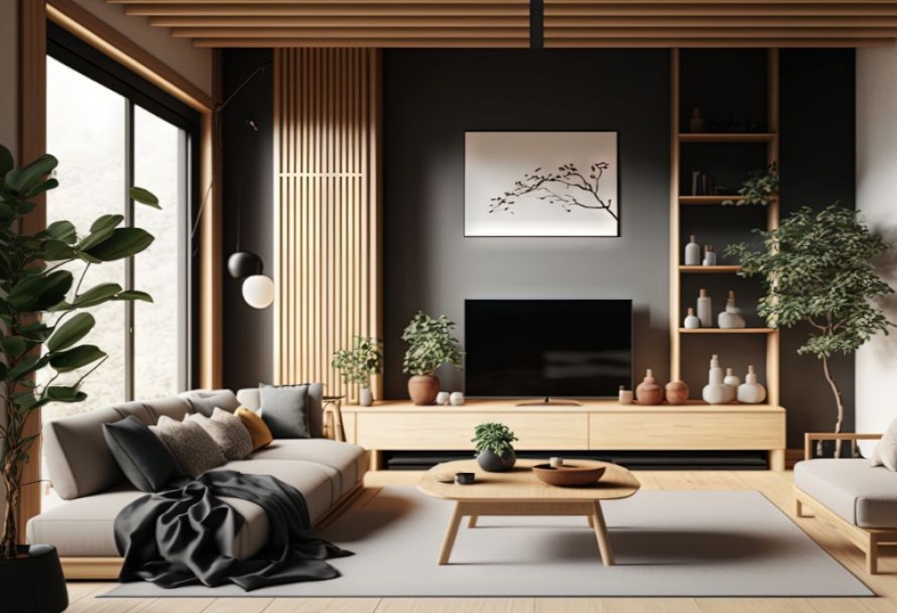 woonkamer in natuurlijke stijl