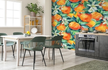 Fotobehang voor de keuken - een originele manier om een uniek interieurontwerp te maken
