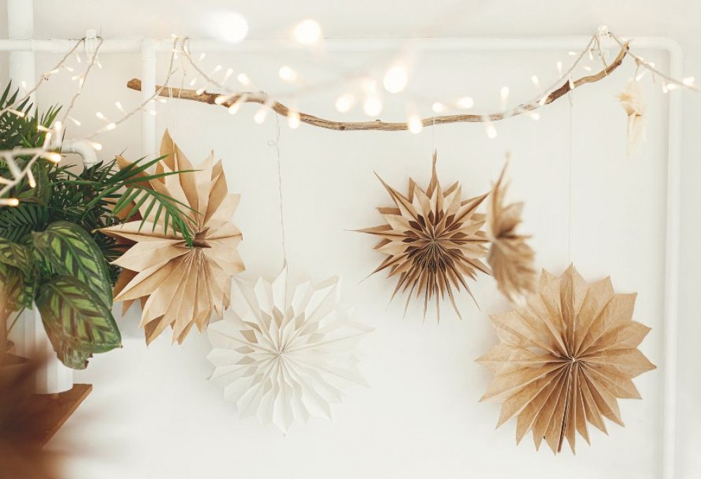 papieren decoraties voor de feestdagen