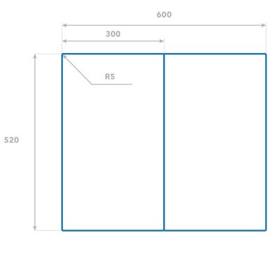  Afmetingen glazen bord
