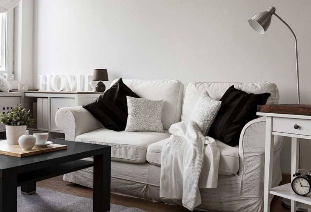 Woonkamer in Scandinavische stijl