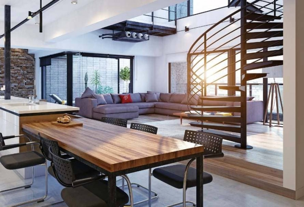 hoe je een woonkamer in loftstijl inricht