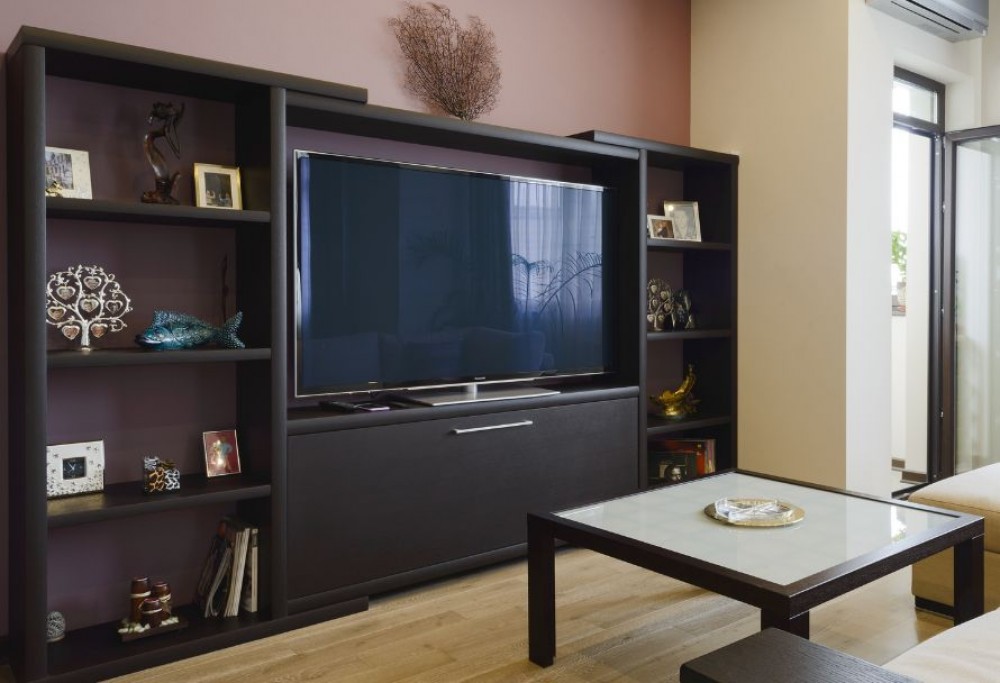TV-muur in de woonkamer - inspiraties