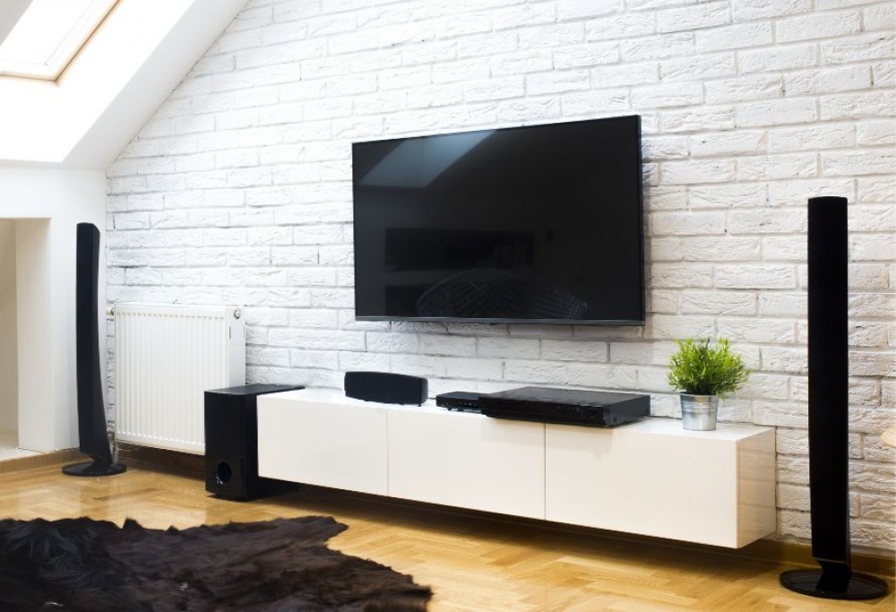 TV-muur in de woonkamer - inspiraties